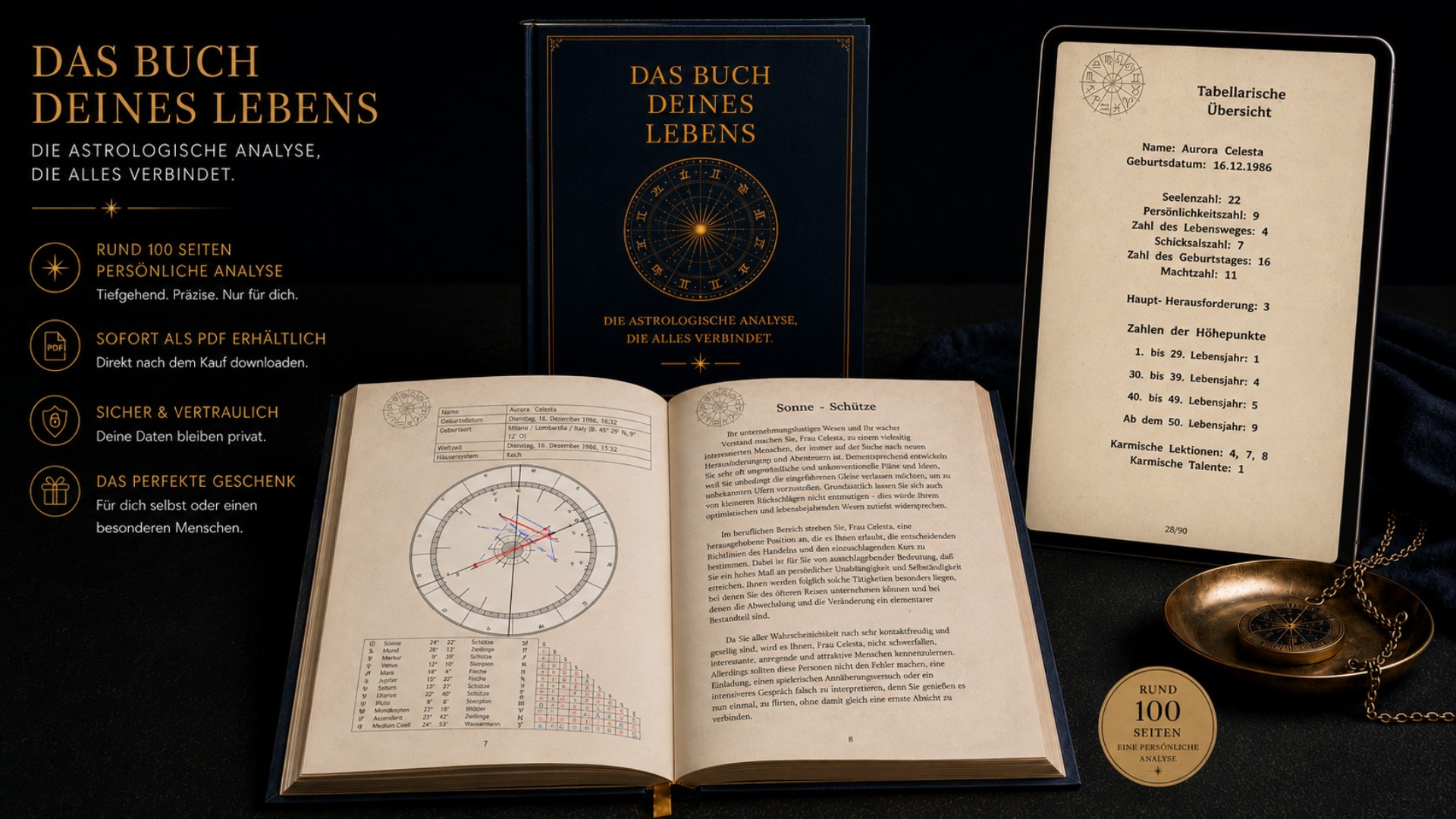 Das Buch Deines Lebens – persönliche Astro-Analyse als digitales PDF